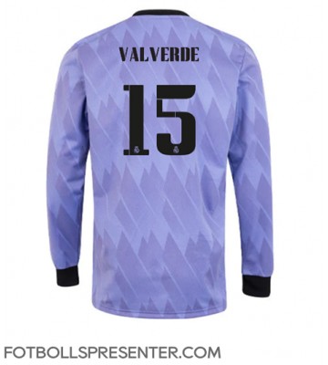 Real Madrid Federico Valverde #15 Borta Matchtröja 2022-23 Långärmad